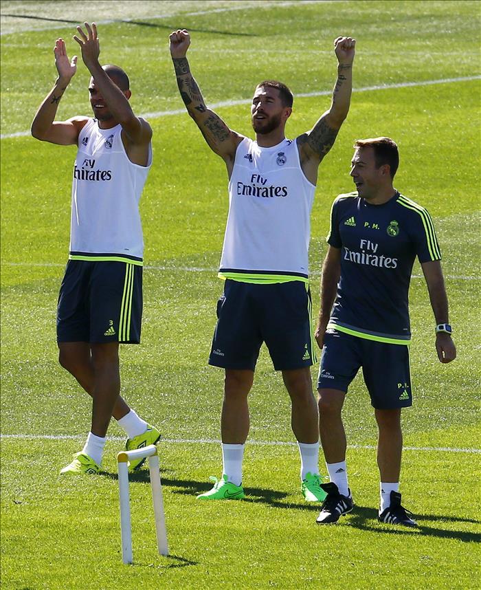 Ramos vuelve a trabajar con el grupo para preparar el partido del Levante