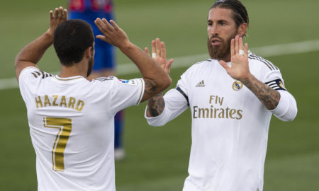 Sergio Ramos Eden Hazard Real Madrid 450x270 - Hazard y Militao superan el Covid-19 y se ponen a la orden de Zidane