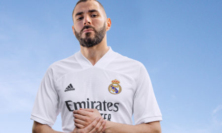 Benzema wearing new Real Madrid kit 450x270 - "Parchados", lucirá escudo uniforme del RM
