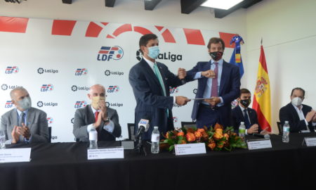 DSC 6775 450x270 - Firman acuerdo LaLiga y futbol dominicano