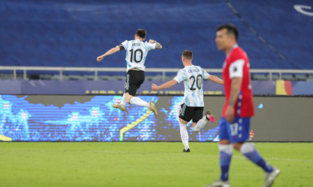 Argentina 450x270 - Argentina inoperante empata 1-1 con Chile en su presentación