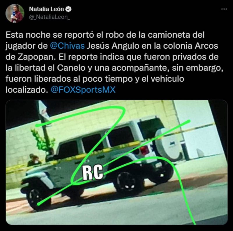 Angulo 4 800x793 - José Angulo de Chivas sufrió secuestro express