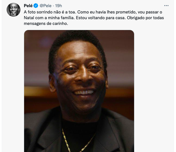 Captura de Pantalla 2021 12 24 a las 9.17.40 a. m. - Pelé deja el hospital en Brasil luego de revisión