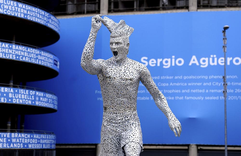 Aguero - Agüero, el Manchester City devela estatua en su honor