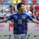 Kamata festeja el primer gol de Japon JFA 80x80 - Estados Unido exhibido por Japón 