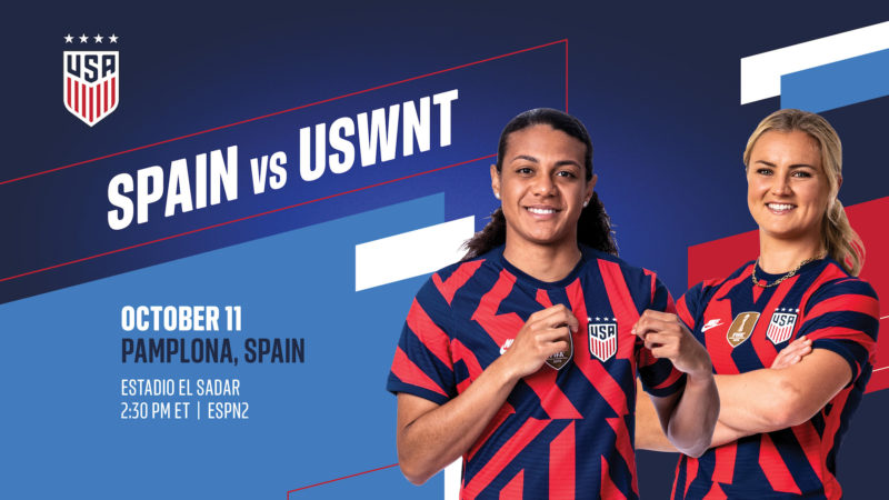 WNT 20220912 CONTENTSpain Match Announcement Socials 1920x1080 1 800x450 - USWNT will face Spain to finish European tour