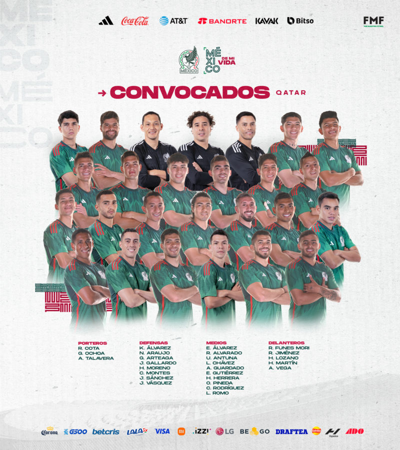 Convocados 800x898 - Anuncia México su selección para Qatar 2022