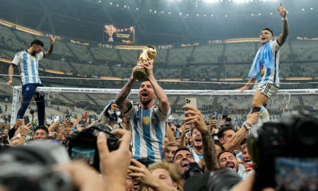 18BA524B 2A4C 41F3 920C F30D1591F618 450x270 - Messi tastes World Cup glory