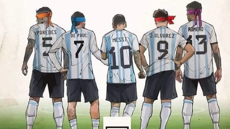 Messi companeros 2 - Las edades de los compañeros de Messi cuando debutó en un Mundial con Argentina
