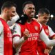 Arsenal celebrate Gabriel goal vs Southampton 2021 22 80x80 - Arsenal defiende la cima en esta jornada la premier league