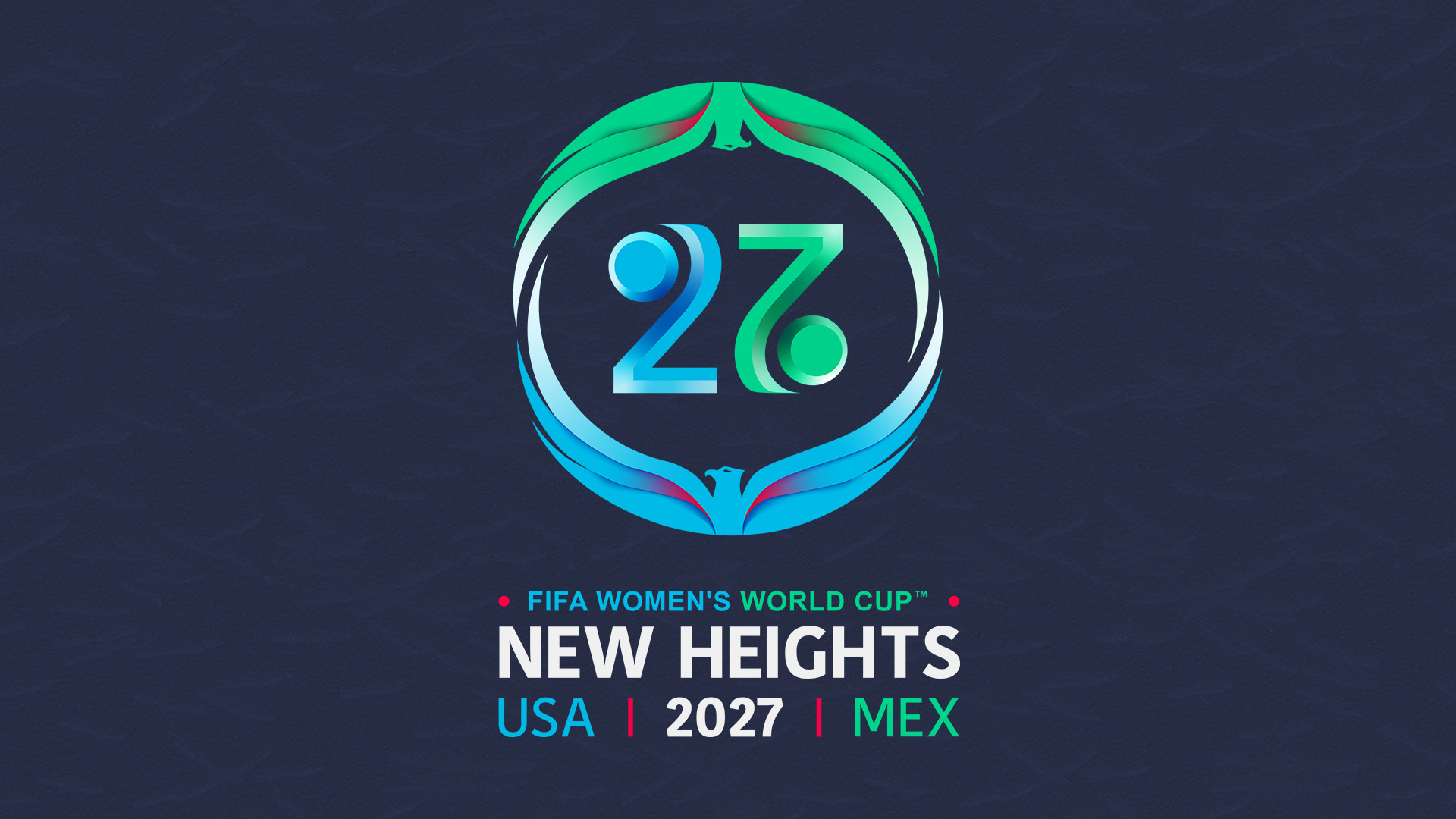 WNT WWC 2027 Bid Logo New Heights USAxMEX 1920x1080 - Estados Unidos y México buscan llevar futbol femenino a "Nuevas Alturas"