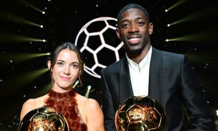 Ousmane Demble and Aitana Bonmati