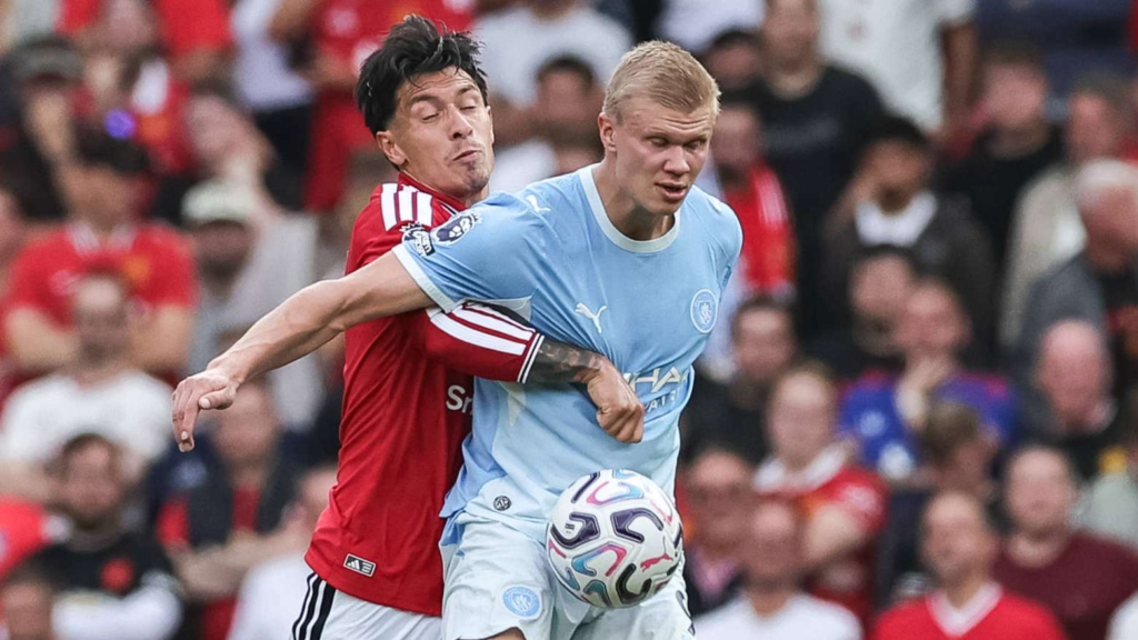 Lisandro Martinez and Michael Carrick share displeasure with referee decisions in Manchester derby