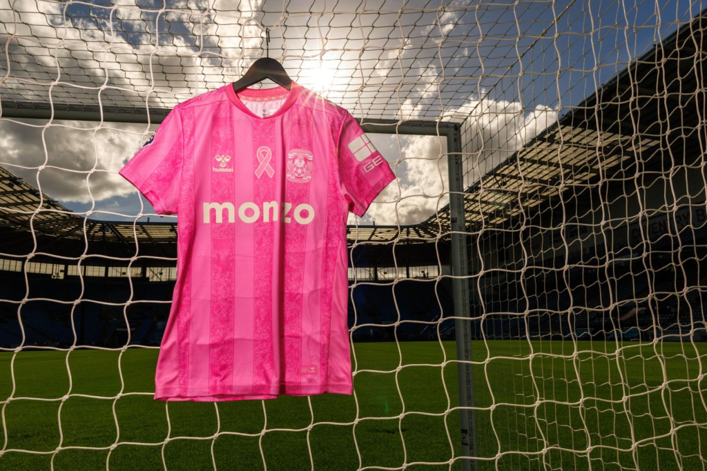 Coventry City unveil special edition, pink Breast Cancer Awareness kit